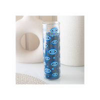 All Seeing Eye Print White Rose Tube Candle