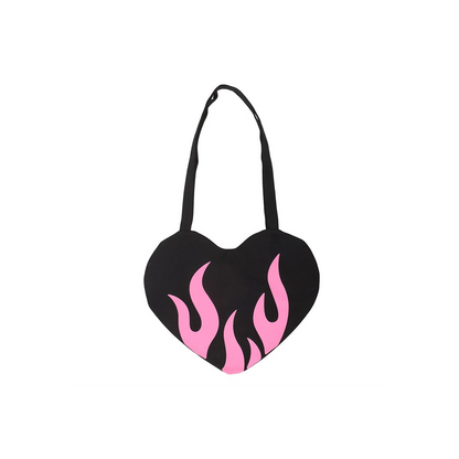 Burning Heart Satin Tote Bag