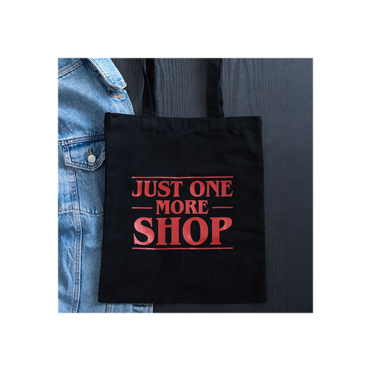 Just One More Shop Polycotton Tote Bag