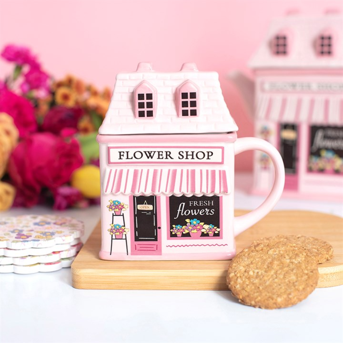 Flower Shop Shaped Mug
