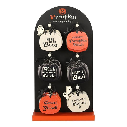 Mini Pumpkin Hanging Sign Display