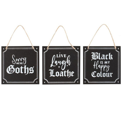 Set of 12 Gothic Mini Signs