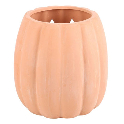 25cm Terracotta Cut Out Pumpkin Decoration