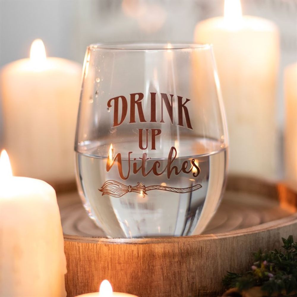 Drink Up Witches Stemless Glass