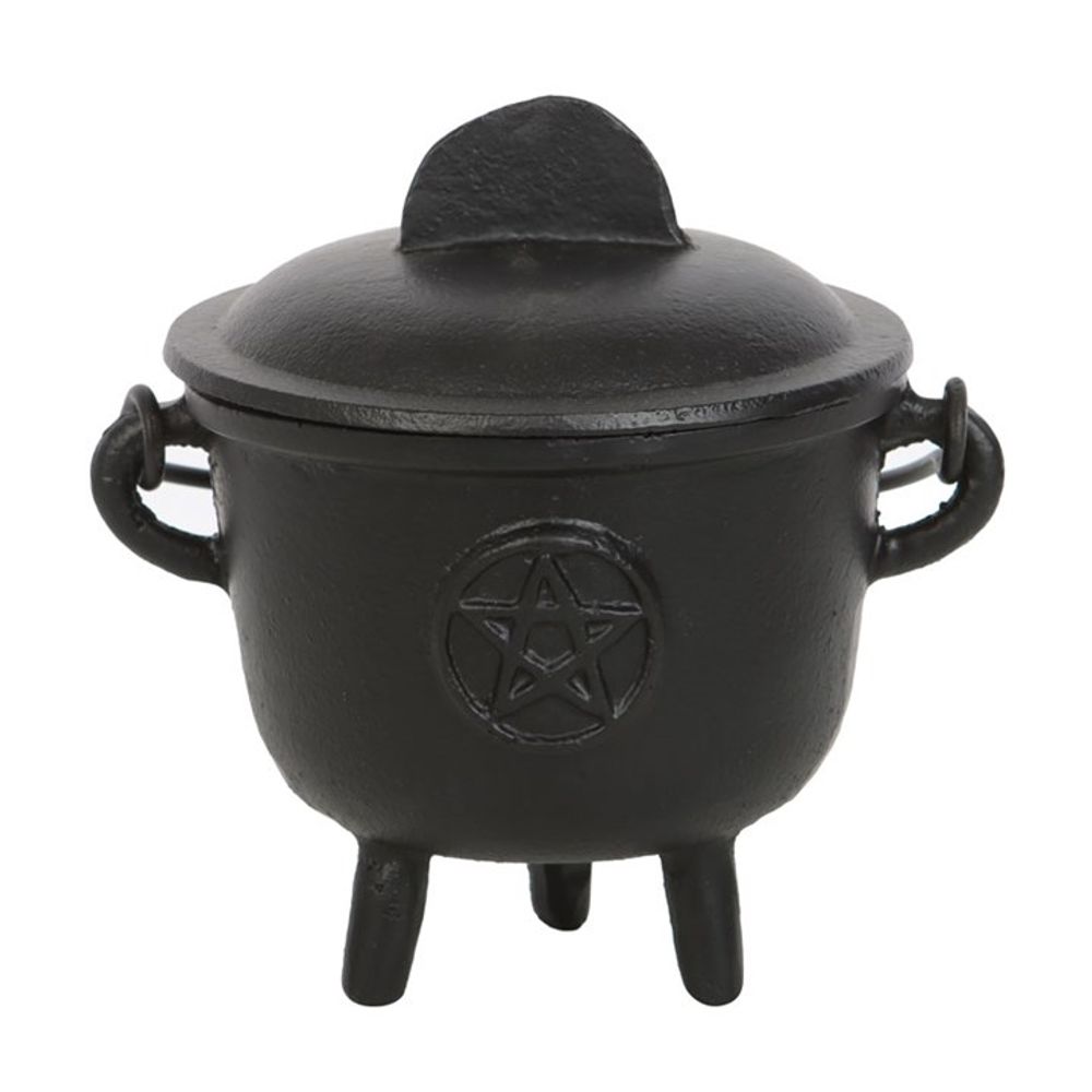 11cm Cast Iron Cauldron with Pentagram