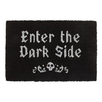 Black Enter The Dark Side Coir Doormat