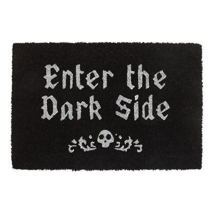 Black Enter The Dark Side Coir Doormat