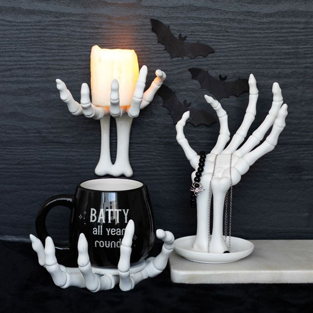 Skeleton Hand Coaster and Candle Holder