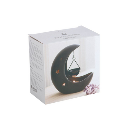 Black Crescent Moon Hanging Oil Burner