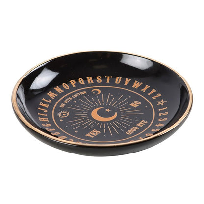 Round Black Talking Board Trinket Dish