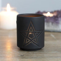 Black Pentagram Tealight Holder